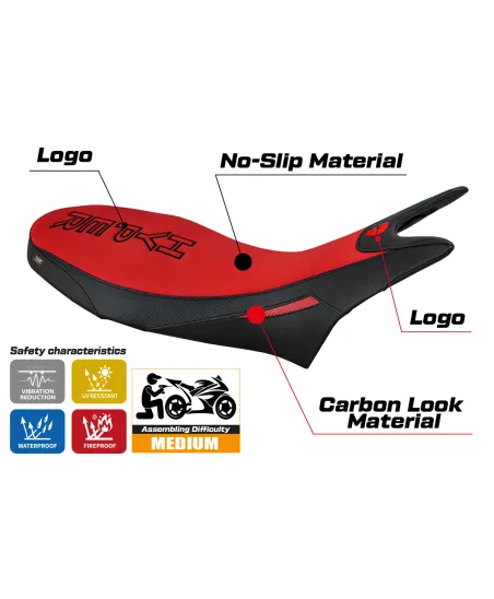 Rivestimento sella compatibile Ducati Hypermotard 950 (19-22) modello Hyperconcept Velvet