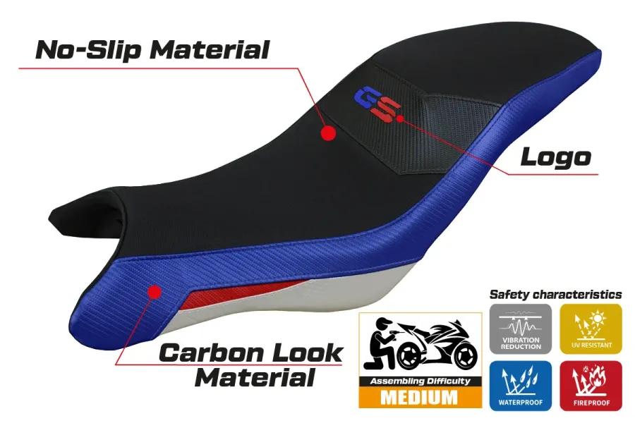 Funda de asiento compatible - BMW G 310 GS 2017-2026 - mod Thiva