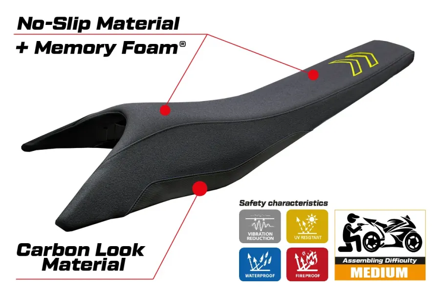 Seat cover compatible - Husqvarna 701 Enduro 2017-2026 - mod Uppsala Ultragrip Comfort System