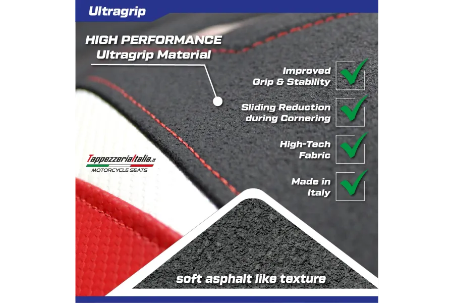 Housse de selle compatible - Husqvarna 701 Enduro 2017-2026 - mod Uppsala Ultragrip Comfort System