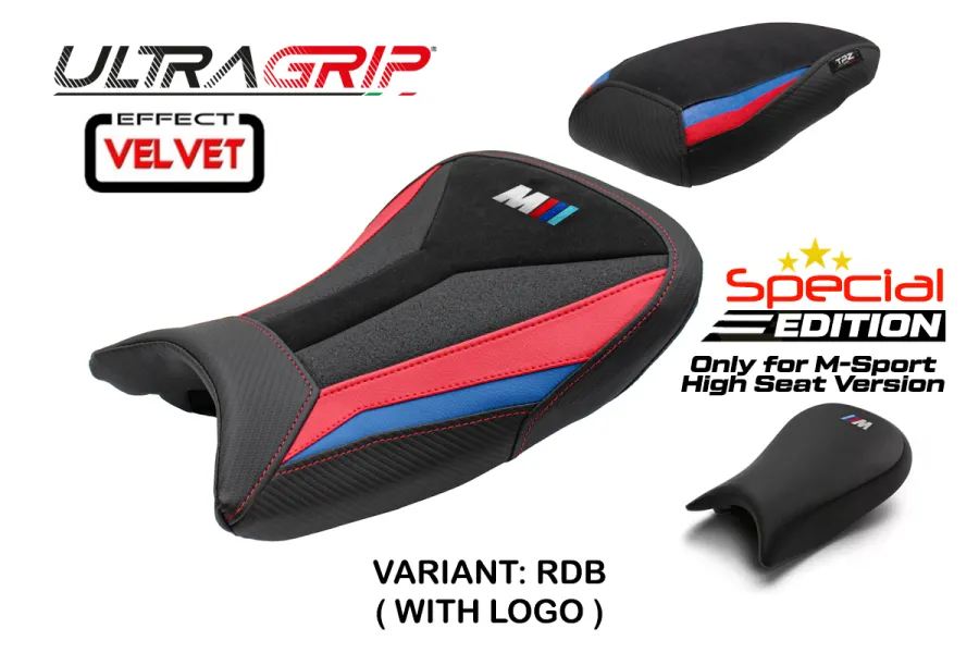 Rivestimento sella compatibile - BMW S 1000 RR 2021-2026 - mod Special Edition M-Sport Velvet