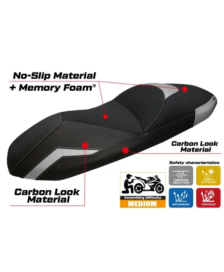 Housse de selle compatible - Honda Forza 350 2022-2026 - mod Okura Comfort System