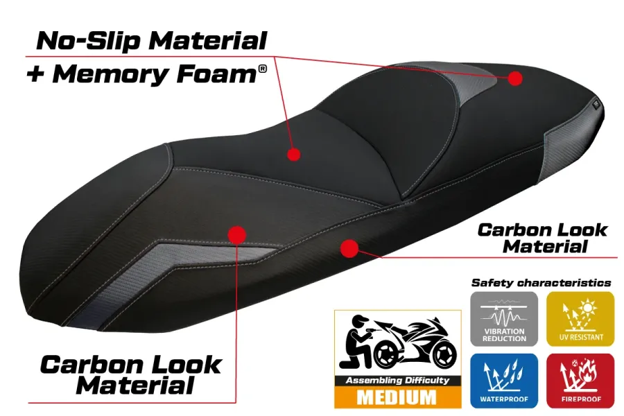Seat cover compatible - Honda Forza 350 2022-2026 - mod Okura Comfort System