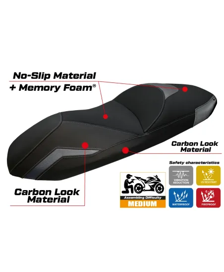 Funda de asiento compatible - Honda Forza 350 2022-2026 - mod Okura Comfort System