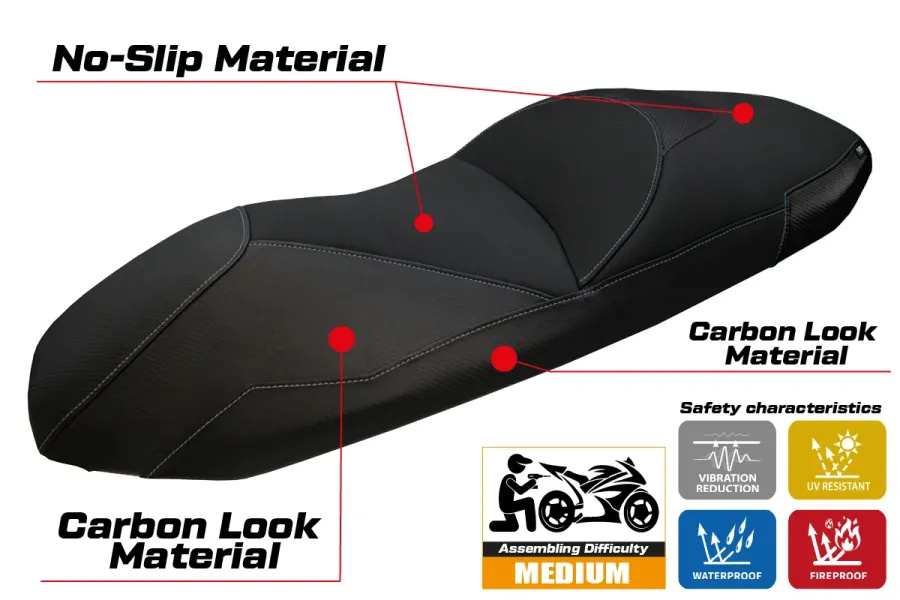 Funda de asiento compatible - Honda Forza 350 2022-2026 - mod Okura