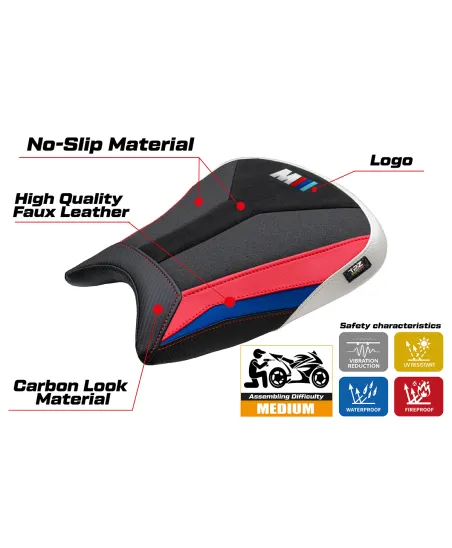 Housse de selle compatible - BMW M 1000 RR 2023-2026 - mod Melk Special Edition