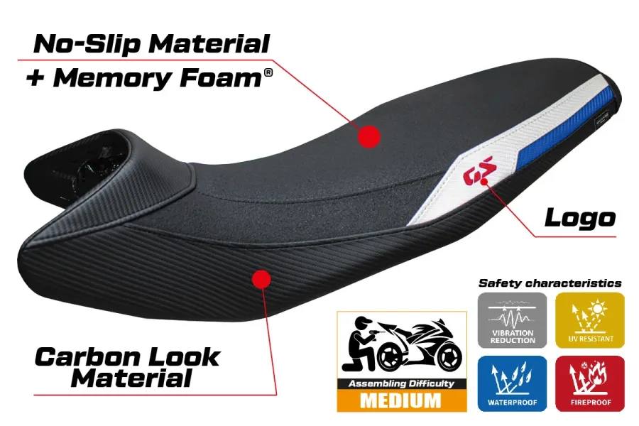 Housse de selle compatible - BMW F 900 GS 2024-2026 - mod Nemo Heating Comfort System