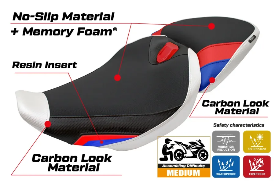Rivestimento sella compatibile - BMW R 1300 R 2025-2026 - mod Remy Comfort System