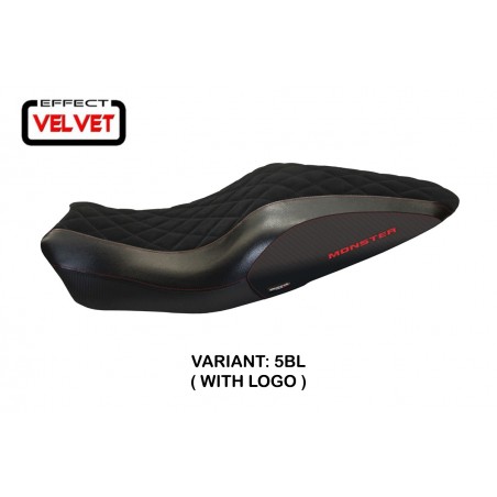 Housse de selle compatible Ducati Monster 821/1200 (14-16) modèle Andorra Velvet