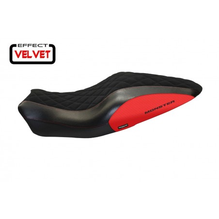 Housse de selle compatible Ducati Monster 821/1200 (14-16) modèle Andorra Velvet