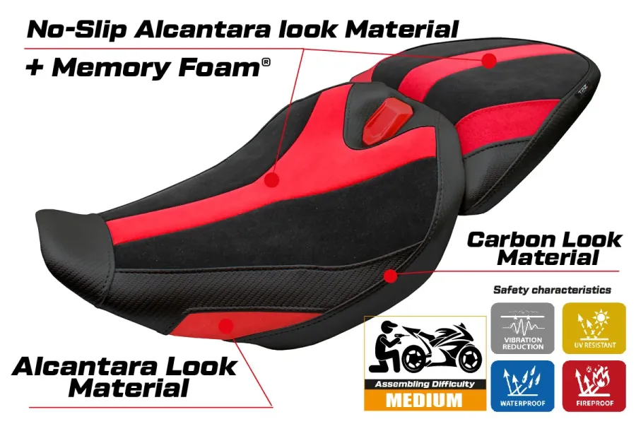 Sitzbezug kompatibel - BMW R 1300 R 2025-2026 - mod Remy Velvet Comfort System