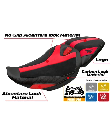 Funda de asiento compatible - BMW R 1300 RS 2025-2026 - mod Sohar Velvet