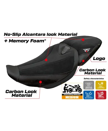 Housse de selle compatible - BMW R 1300 RS 2025-2026 - mod Sohar Velvet Comfort System
