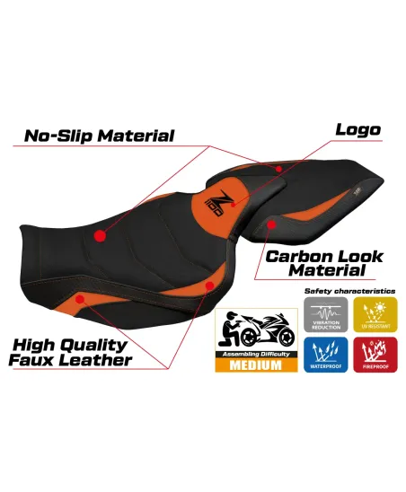Housse de selle compatible - Kawasaki Z 1100 2026 - mod Sagat Ultragrip