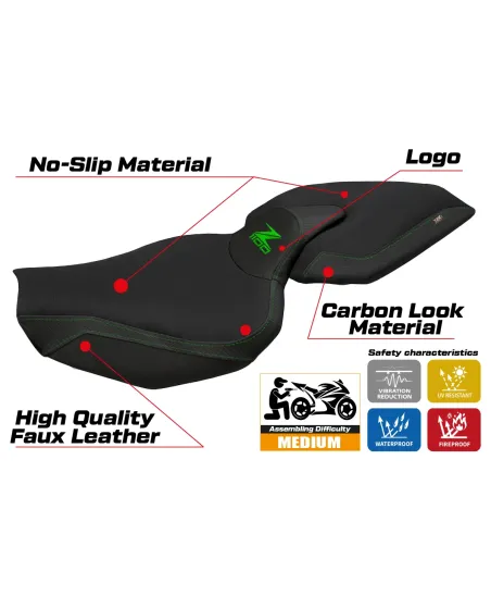 Housse de selle compatible - Kawasaki Z 1100 2026 - mod Sagat Comfort System