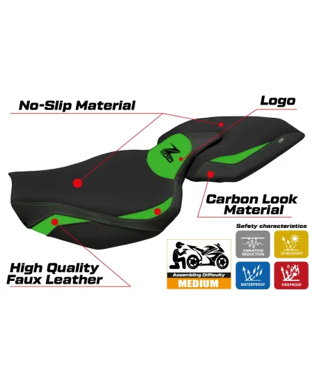 Funda de asiento compatible - Kawasaki Z 1100 2026 - mod Sagat Comfort System