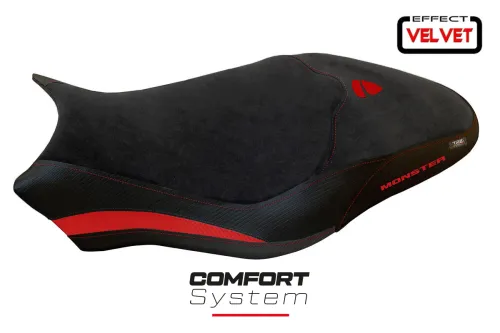 Rivestimento sella compatibile Ducati Monster 797 (17-20) modello Ovada 2 Velvet comfort system