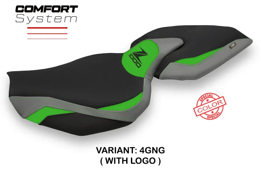 Funda de asiento compatible - Kawasaki Z 1000 2014 - 2021 - mod Ellos 1 Comfort System