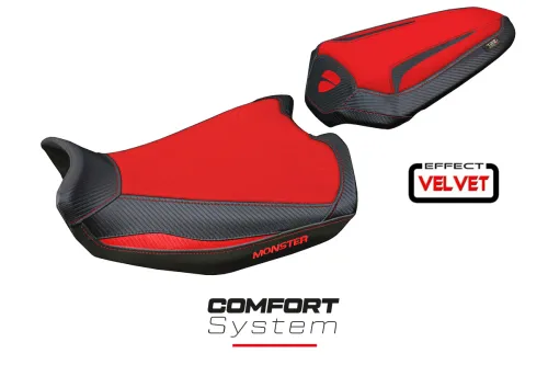 Housse de selle compatible Ducati Monster 937 (21-23) modèle Linosa Velvet Comfort System