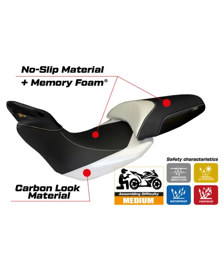 Rivestimento sella compatibile Ducati Multistrada 1200 (10-11) modello Noto 3 comfort system