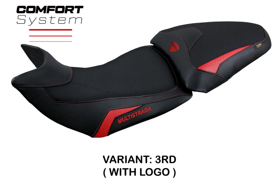 Housse de selle compatible Ducati Multistrada 1200/1260 (15-20) modèle Jazan comfort system