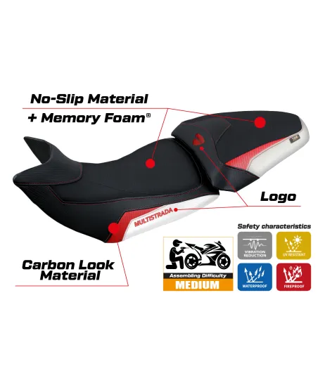 Funda de asiento compatible - Ducati Multistrada 1200-1260 2015 - 2020 - mod Heating Comfort System