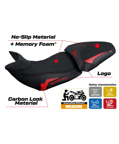 Sitzbezug kompatibel - Ducati Multistrada 1200-1260 2015 - 2020 - mod Heating Comfort System