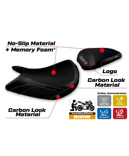 Sitzbezug kompatibel - Suzuki GSX S 1000 2021-2026 - mod Lindi Comfort System