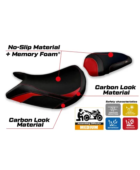 Housse de selle compatible - Suzuki GSX S 1000 2021-2026 - mod Lindi Comfort System