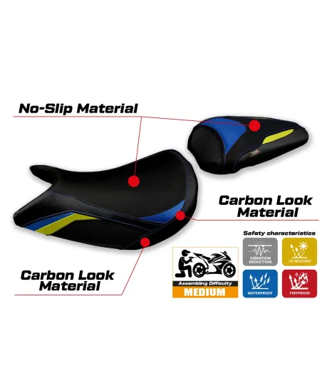 Funda de asiento compatible - Suzuki GSX S 1000 2021-2026 - mod Lindi Special Color