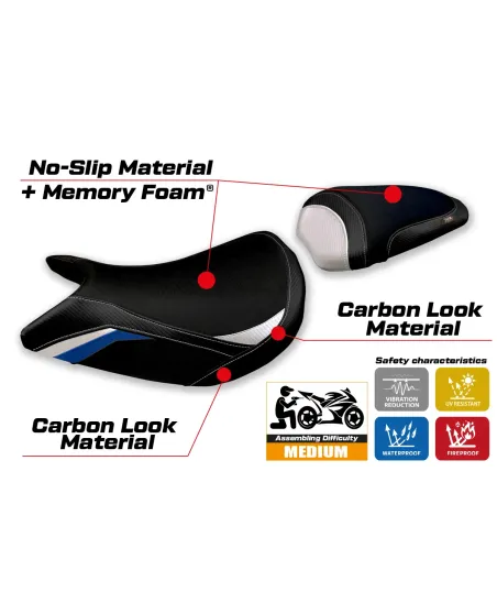 Seat cover compatible - Suzuki GSX S 1000 2021-2026 - mod Lindi Special Color Comfort System