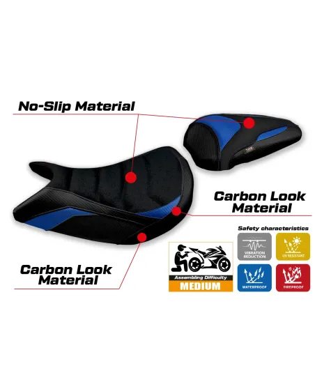 Rivestimento sella compatibile - Suzuki GSX S 1000 2021-2026 - mod Lindi Ultragrip