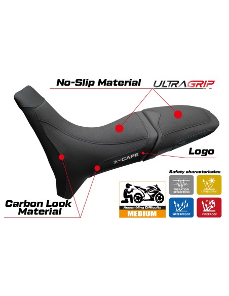 Rivestimento sella compatibile - Moto Morini X-Cape 700 2025 - 2026 - mod Rieti Ultragrip