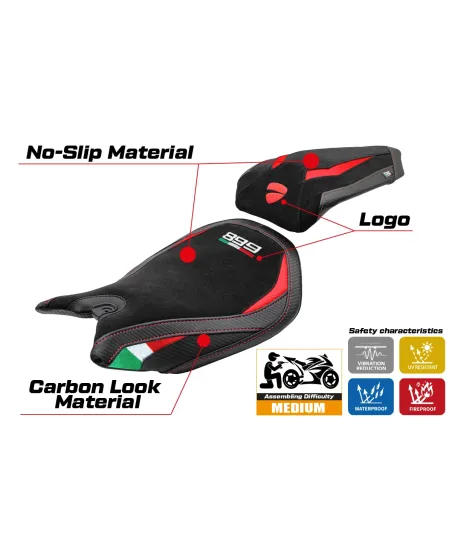 Sitzbezug kompatibel - Ducati Panigale 899 2013-2015 - mod Ordona Velvet