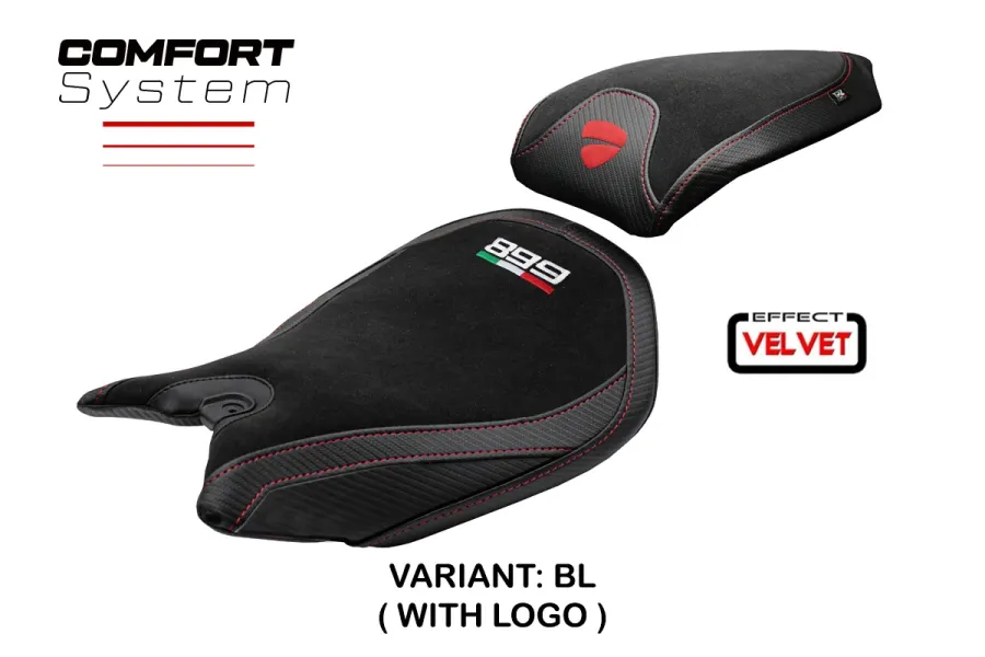 Housse de selle compatible - Ducati Panigale 899 2013-2015 - mod Ordona Velvet Comfort System