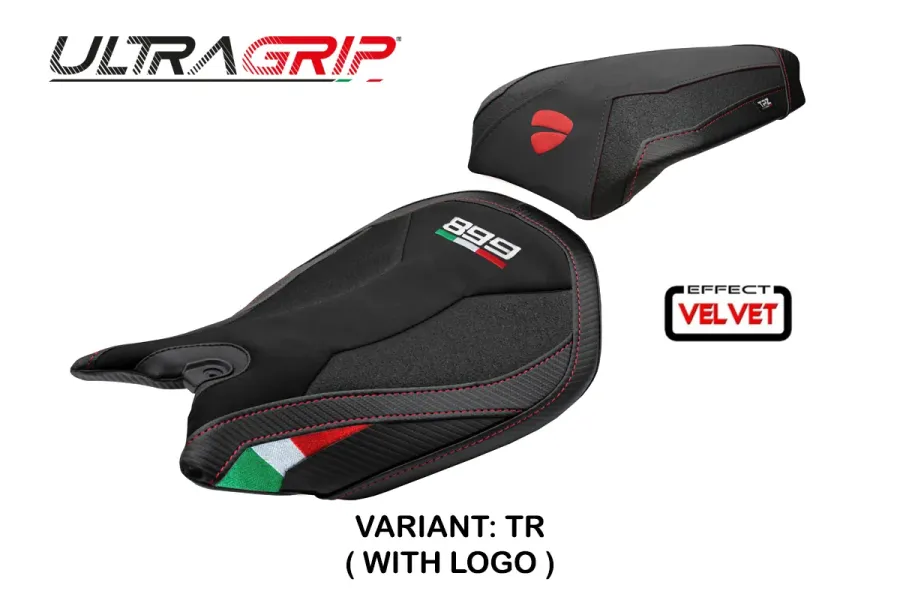 Funda de asiento compatible - Ducati Panigale 899 2013-2015 - mod Ordona Velvet Ultragrip