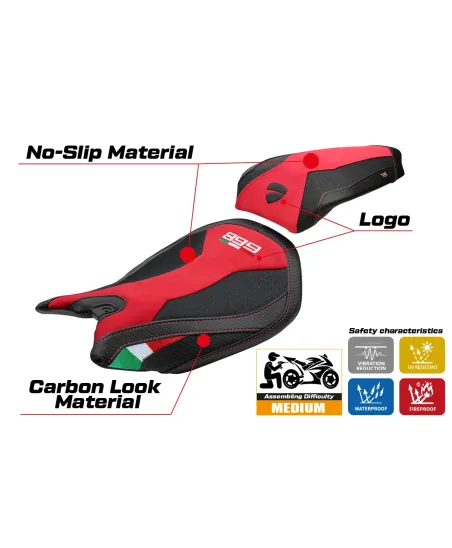 Sitzbezug kompatibel - Ducati Panigale 899 2013-2015 - mod Ordona Velvet Ultragrip