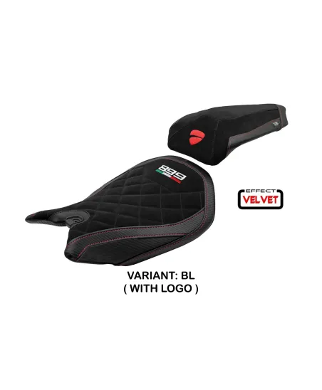 Housse de selle compatible - Ducati Panigale 899 2013-2015 - mod Ordona Velvet Special Edition