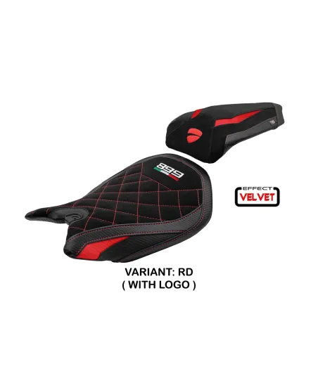 Housse de selle compatible - Ducati Panigale 899 2013-2015 - mod Ordona Velvet Special Edition