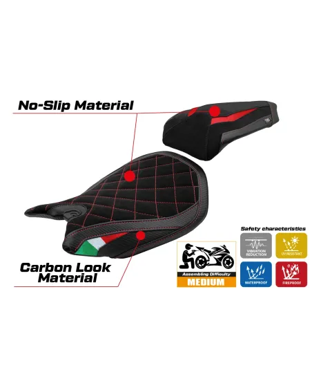 Sitzbezug kompatibel - Ducati Panigale 899 2013-2015 - mod Ordona Velvet Special Edition