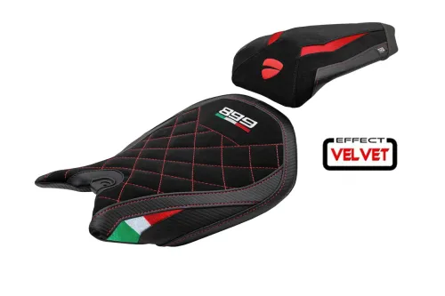Housse de selle compatible - Ducati Panigale 899 2013-2015 - mod Ordona Velvet Special Edition