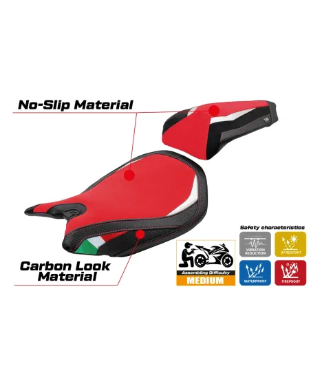 Sitzbezug kompatibel - Ducati Panigale 959 2016-2018 - mod Noci Velvet