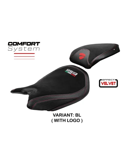 Seat cover compatible - Ducati Panigale 959 2016-2018 - mod Noci Velvet Comfort System