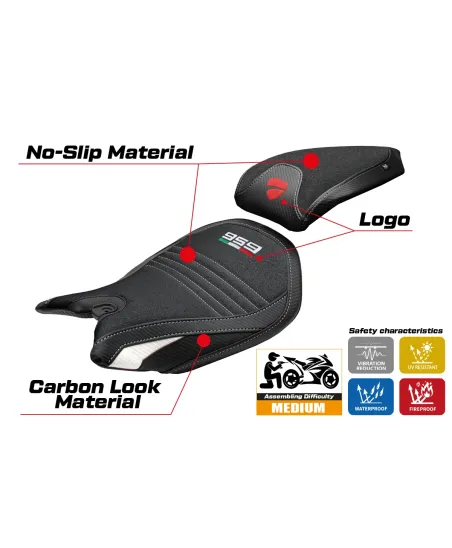Sitzbezug kompatibel - Ducati Panigale 959 2016-2018 - mod Noci Ultragrip