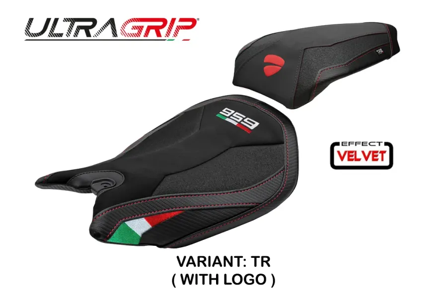 Seat cover compatible - Ducati Panigale 959 2016-2018 - mod Noci Velvet Ultragrip