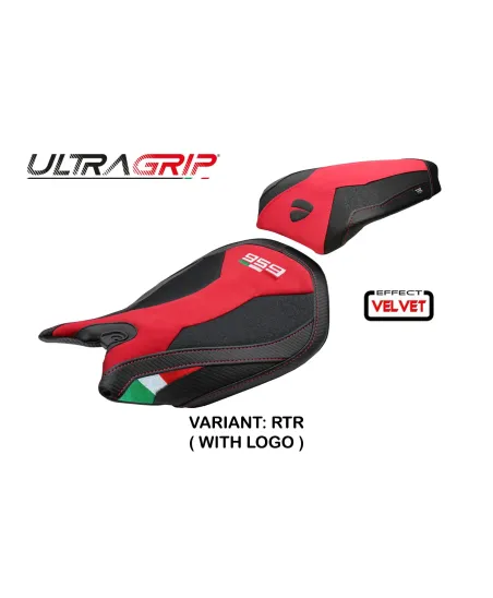 Funda de asiento compatible - Ducati Panigale 959 2016-2018 - mod Noci Velvet Ultragrip