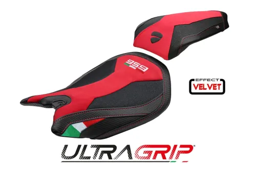 Funda de asiento compatible - Ducati Panigale 959 2016-2018 - mod Noci Velvet Ultragrip