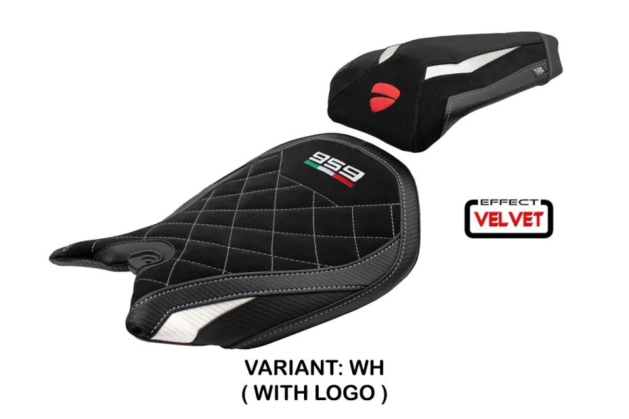 Funda de asiento compatible - Ducati Panigale 959 2016-2018 - mod Noci Velvet Special Edition