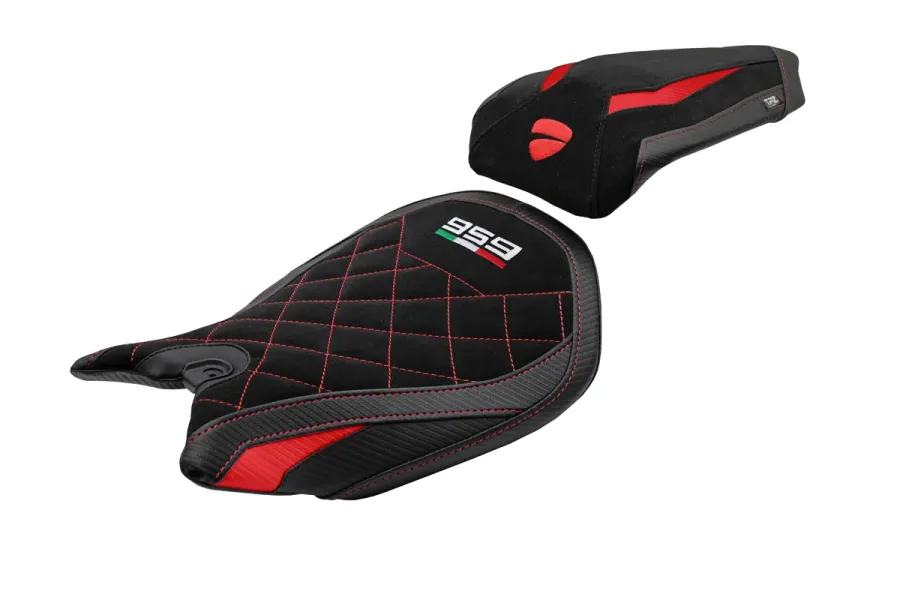 Funda de asiento compatible - Ducati Panigale 959 2016-2018 - mod Noci Velvet Special Edition
