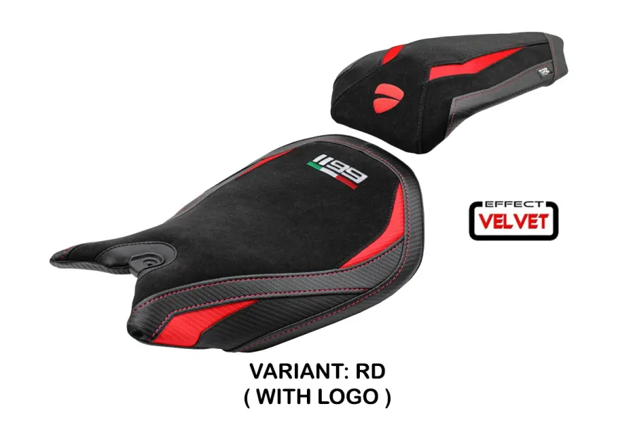 Seat cover compatible - Ducati Panigale 1199 2011-2015 - mod Pesaro Velvet